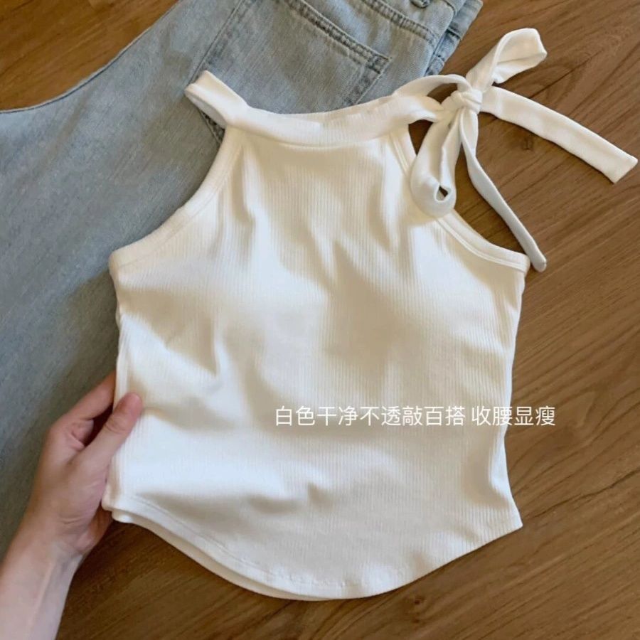 Summer Girls Lace-Up Neck Camisole