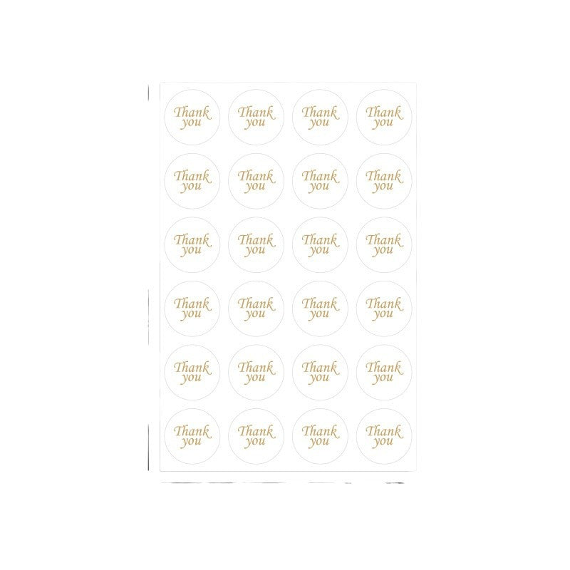 Transparent Diameter 2.5cm Thank You Decoration Sticker