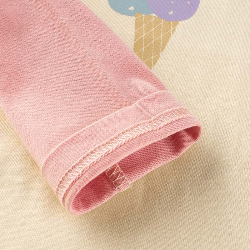 Kids Toddler Big Girls Casual Cute Cartoon Print Long Sleeve Round Neck T-Shirt