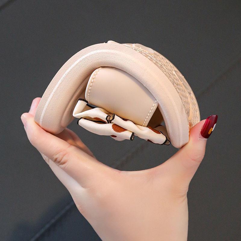 Children Kids Baby Fashion Girls Bowknot Princess Soft Sole Outer Slippers Shoes