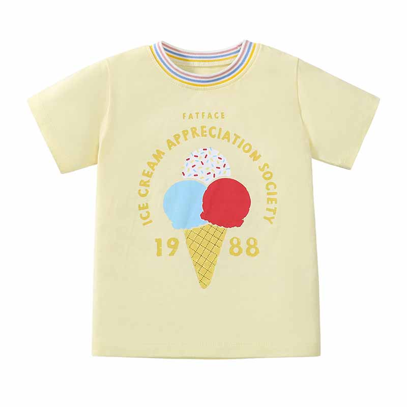 Kids Toddler Girls Casual Cute Print Short Sleeve Round Neck T-Shirt
