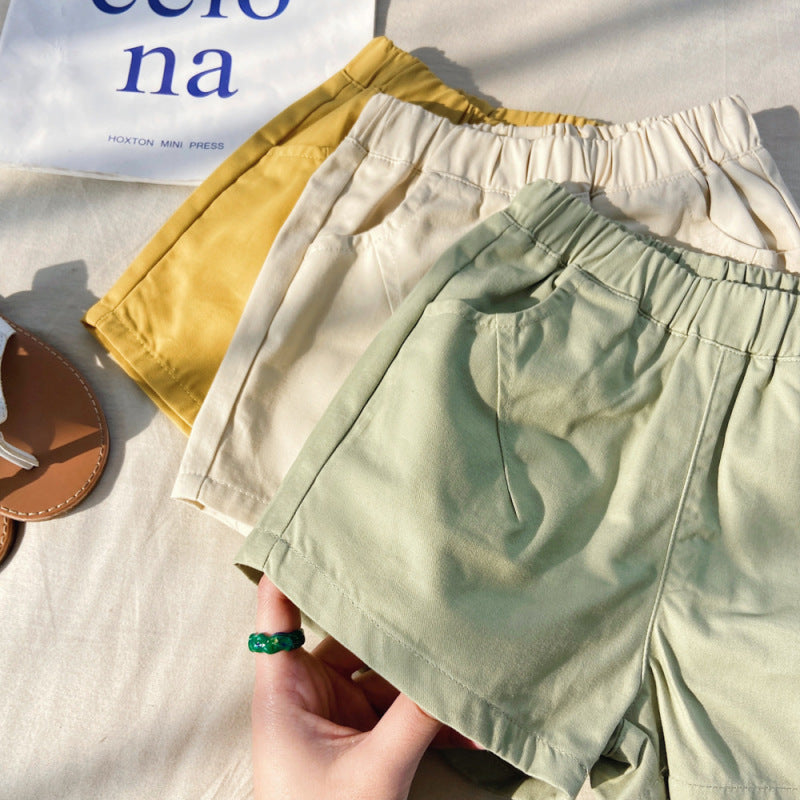 Children Kids Baby Fashion Girls Casual Solid Color Shorts