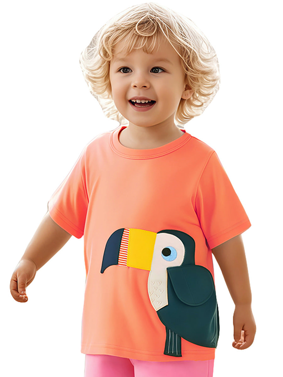Kids Toddler Unisex Casual Cartoon Short Sleeve T-Shirt
