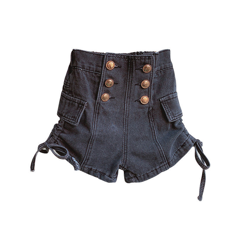 Children Kids Toddlers Fashion Girls Solid Color Denim Shorts
