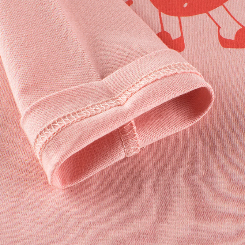 Kids Toddler Girls Casual Cute Cartoon Letters Print Long Sleeve Round Neck T-Shirt