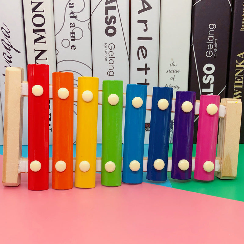 Baby Early Education Intelligence Color Octave Wooden Hand-knocking Toy