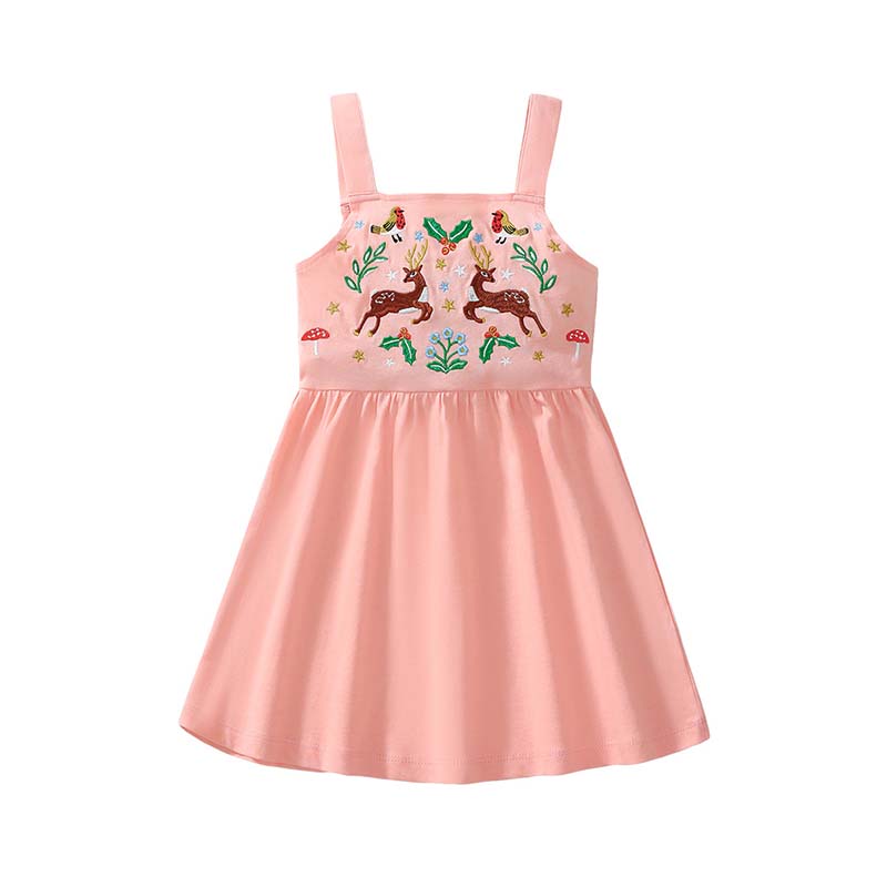 Kids Toddler Girls Casual Cute Strap Dress