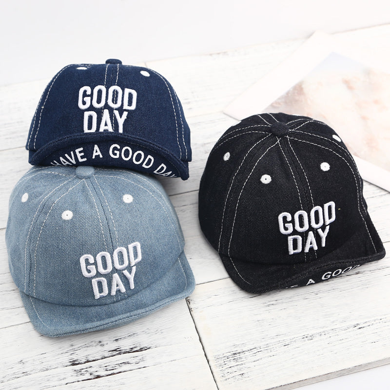 Baby Basic Letter Embroidery Denim Baseball Cap