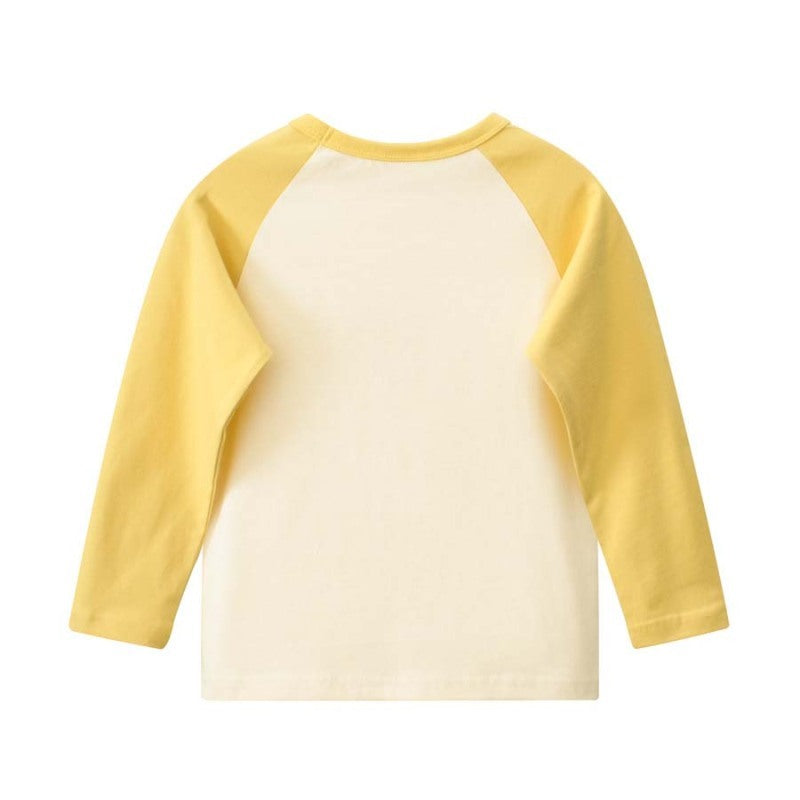 Kids Toddler Girls Casual Cute Versatile Cartoon Letters Print Long Sleeve Round Neck T-Shirt