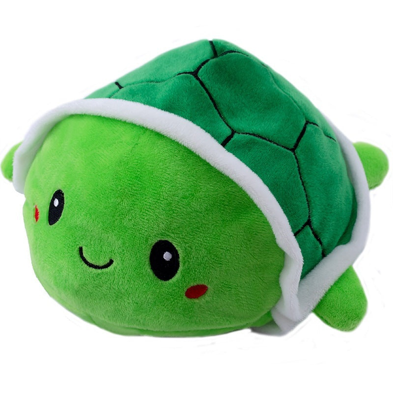 Turn Over Turtle Plush Toy Doll Cartoon Cute Double-Sided Plush Turtle Doll Kids Gift