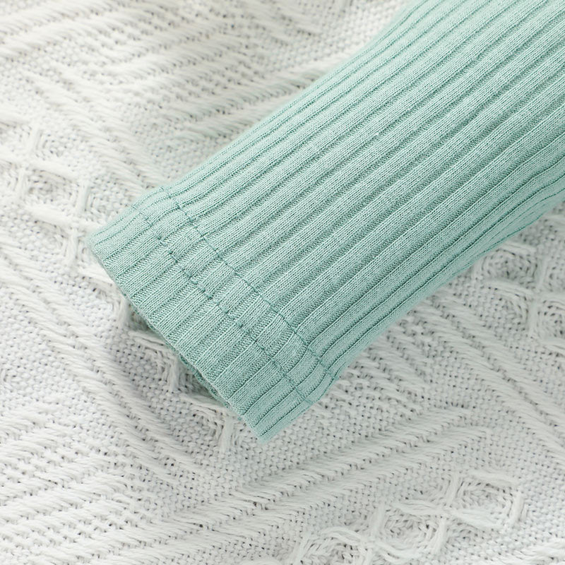 Toddlers Newborn Baby Girls Striped Long-Sleeved Stitching Mesh Dress
