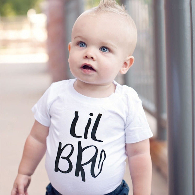 Children Kids Baby Fashion Girls Boys Sister Brother Round Neck T-Shirt