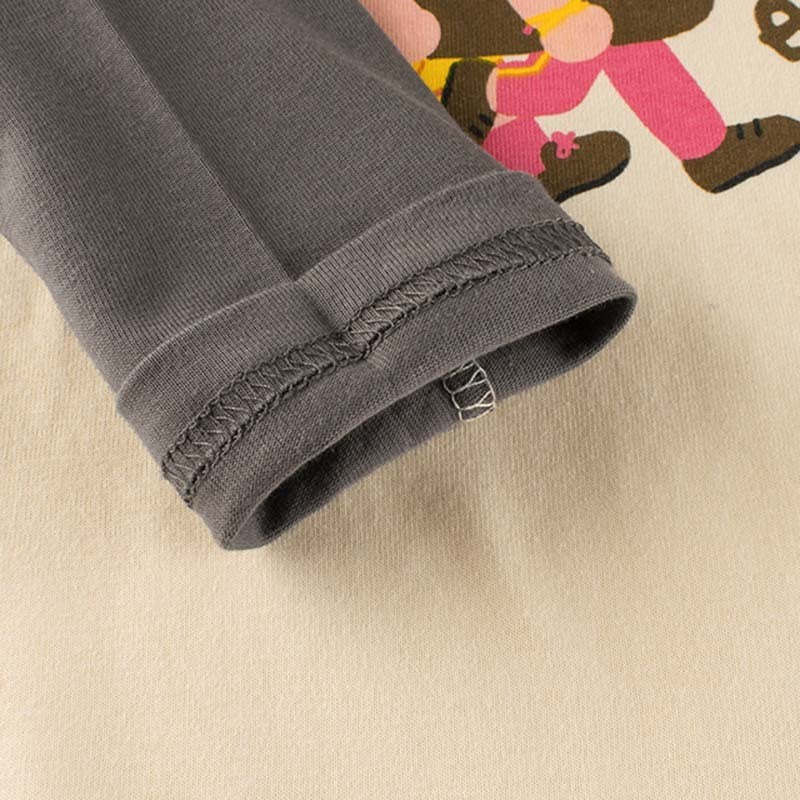 Kids Toddler Girls Casual Cute Versatile Cartoon Letters Print Long Sleeve Round Neck T-Shirt