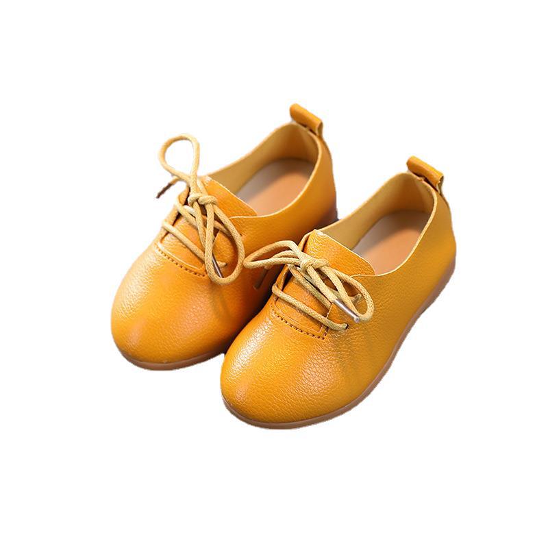 Girls Fashion Solid Color Leather Shoes