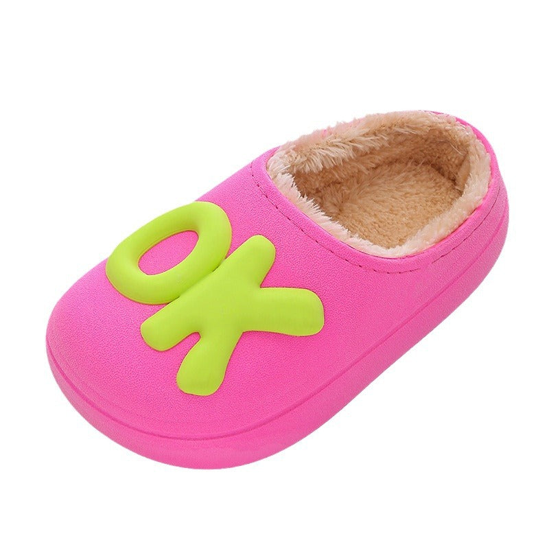 Kids Unisex Cute Alphabet Plush Slippers