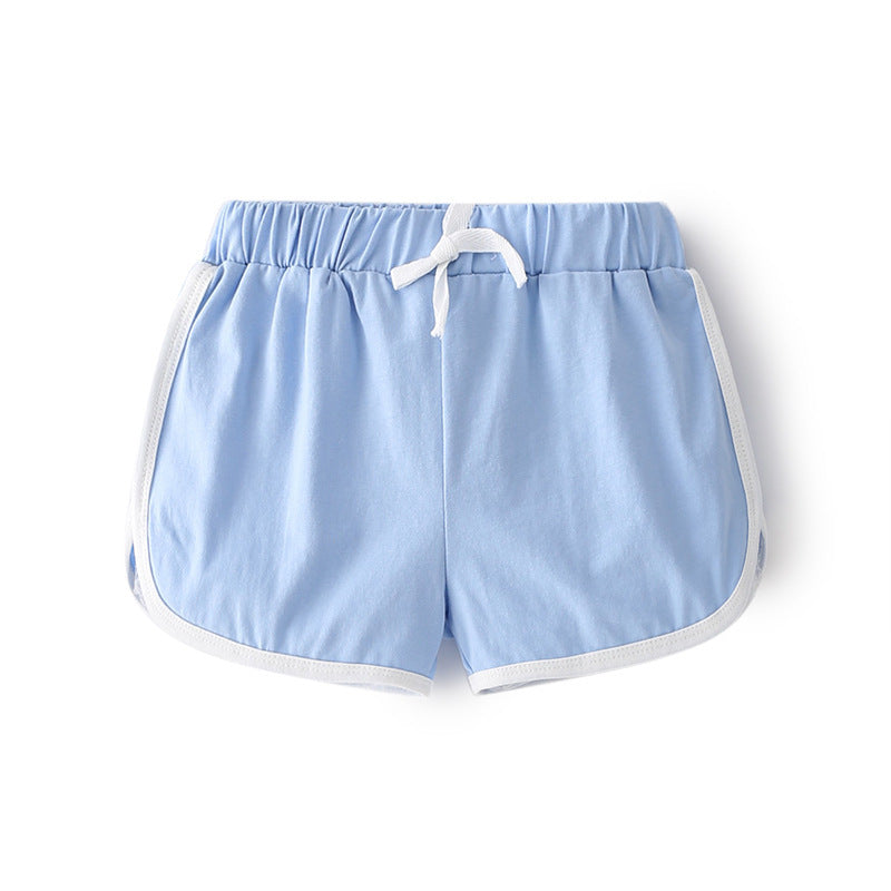 Kids Simple Solid Color Ultra-thin Elastic Casual Shorts