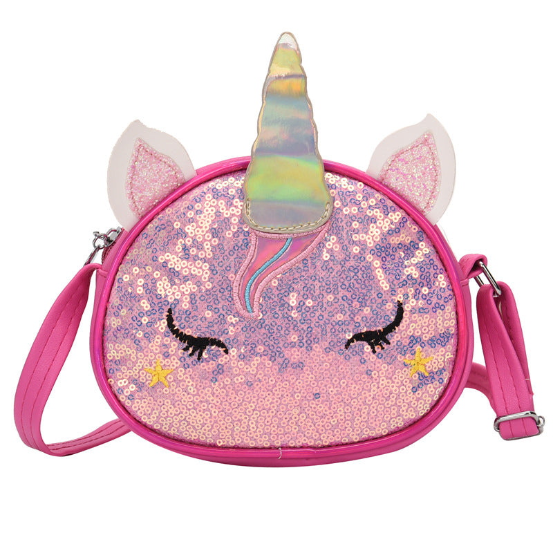 Kids Casual Cute Cartoon Sequins Crossbody Bag