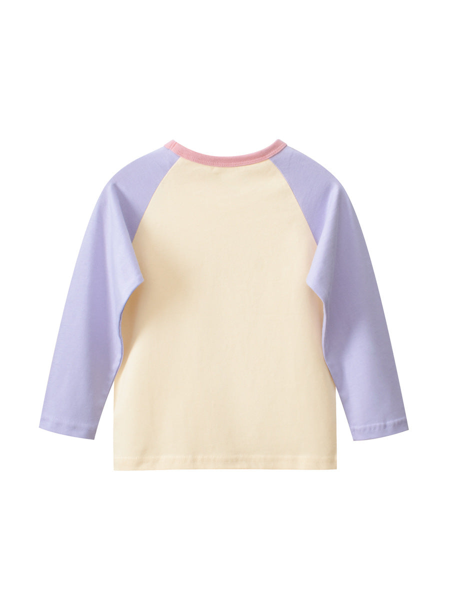 Kids Toddler Girls Casual Cute Cartoon Print Long Sleeve Round Neck T-Shirt