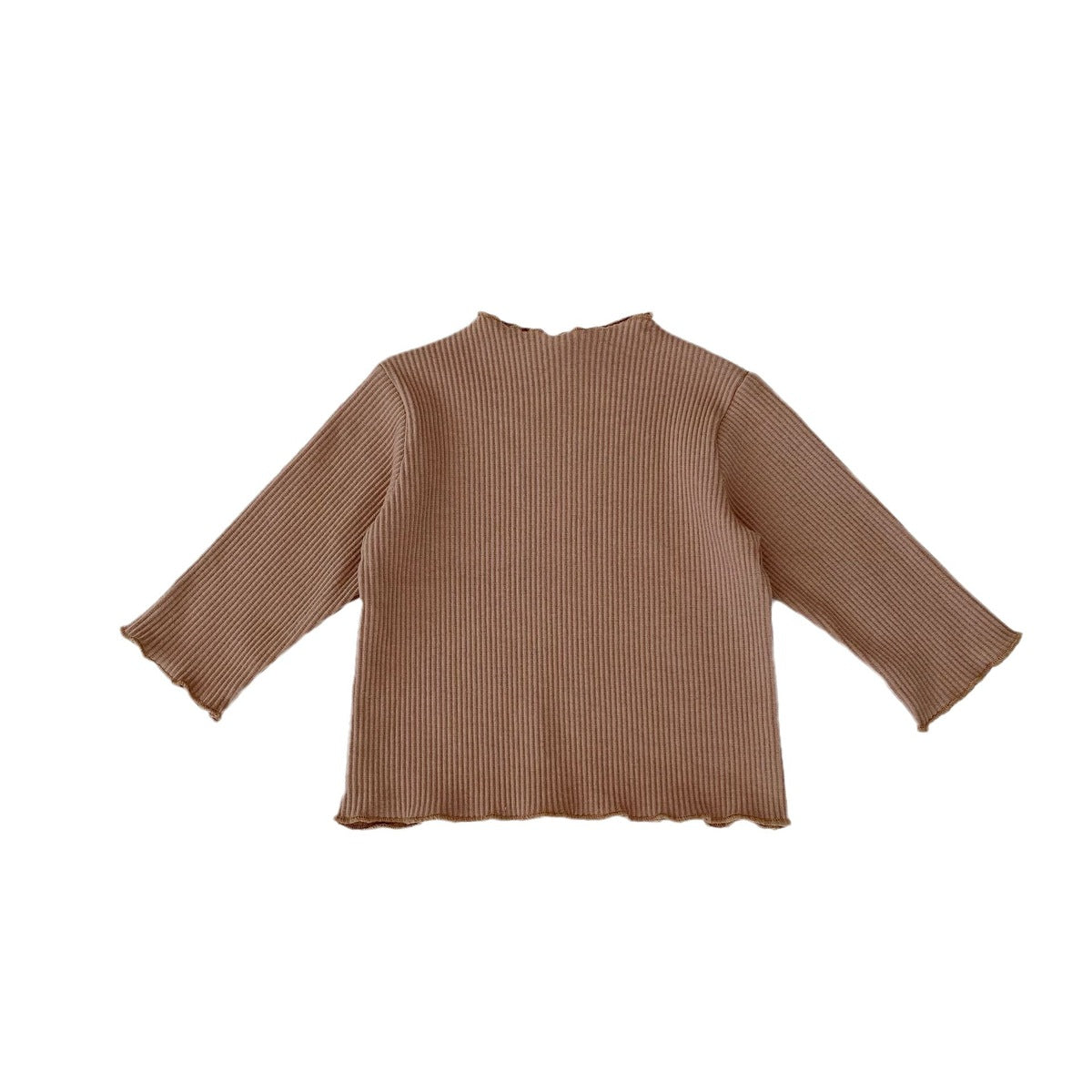 Kids Baby Girls Solid Color Stripe Long Sleeve Top