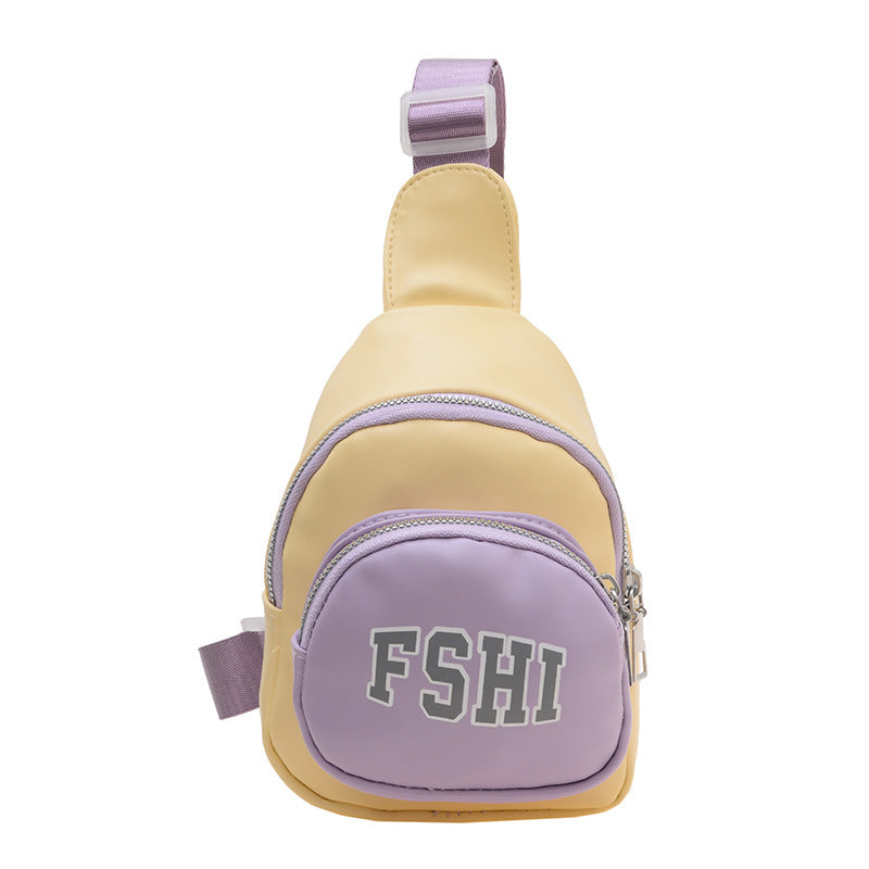 Kids Unisex Fashion Casual Cute Alphabet Chest Bag