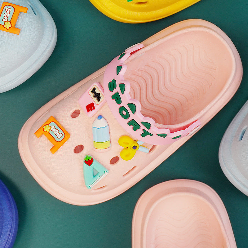 Children Kids Baby Fashion Girls Boys Casual Back To School Pencil Soft Sole Casual Clogs Slippers Shoes