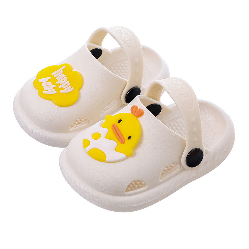 Children Kids Baby Fashion Girls Boys Cartoon Duck Soft Sole Casual Clogs Slippers Shoes