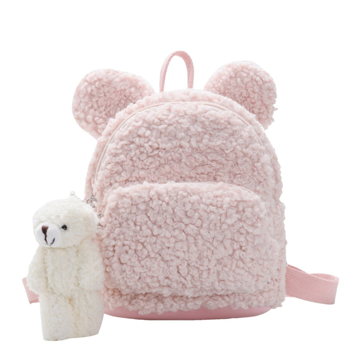 Children Cute Solid Color Plush Backpack