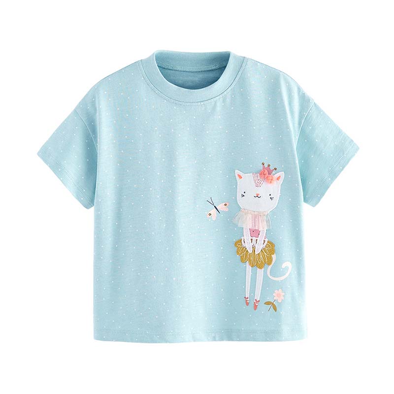 Kids Toddler Girls Casual Cute Short Sleeve T-Shirt