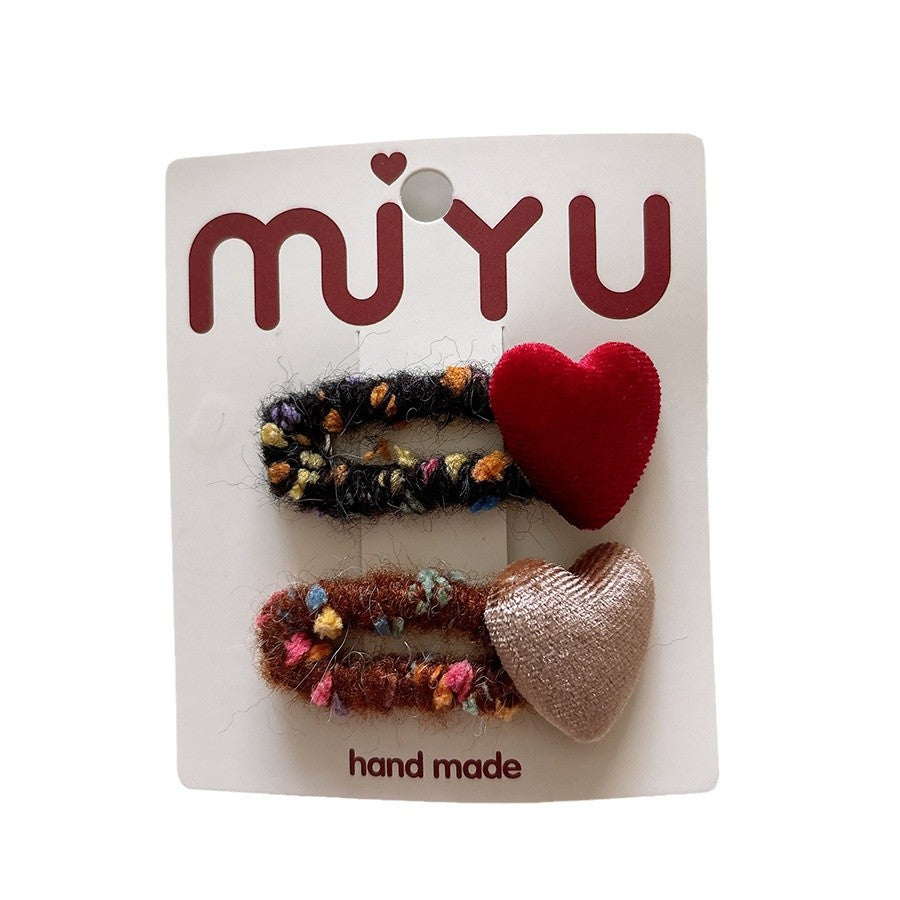 Kids Girls Sweet Cute Heart Hairpin