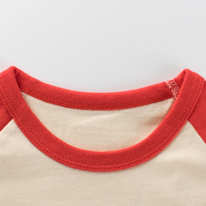 Kids Toddler Big Girls Casual Cute Strawberry Letters Print Long Sleeve Round Neck T-Shirt