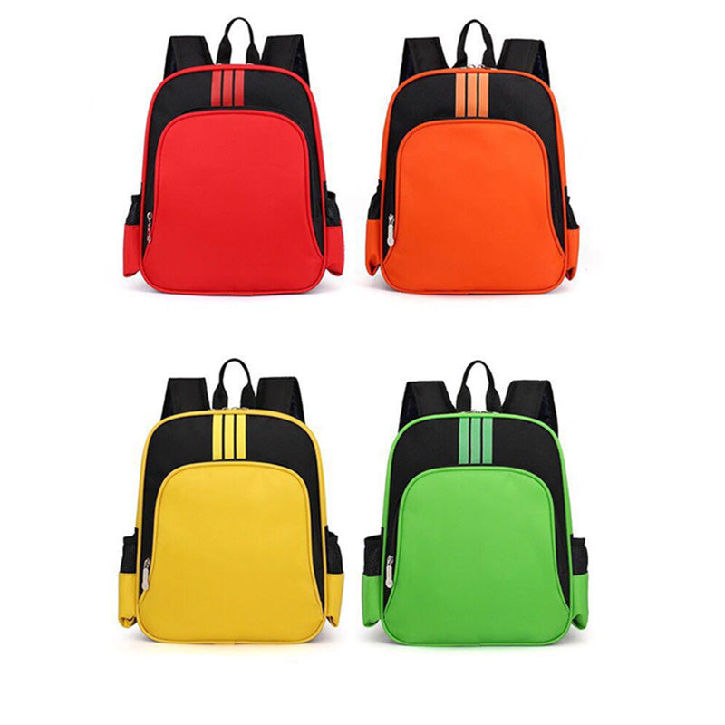 Children Fashion Girls Boys Color Matching Canvas Backpack School Bag