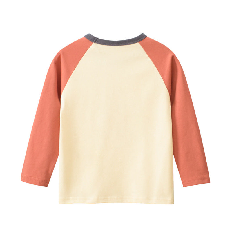 Kids Toddler Big Girls Casual Cute Cartoon Letters Print Long Sleeve Round Neck T-Shirt