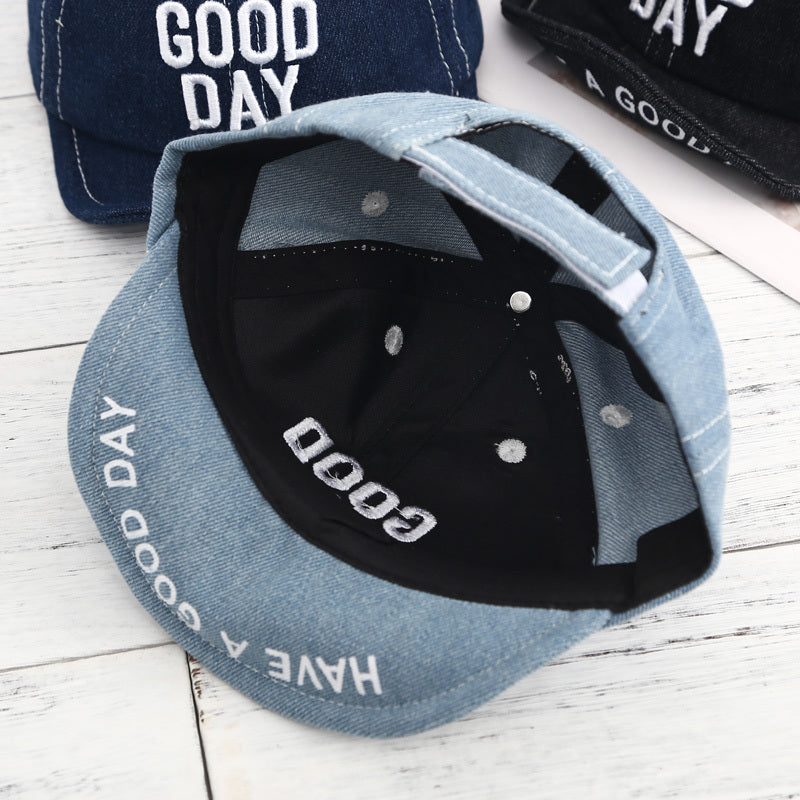 Baby Basic Letter Embroidery Denim Baseball Cap