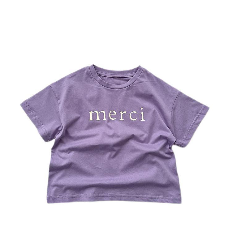 Kids Toddler Boys Girls Casual Cute Letter Print Short Sleeve T-Shirt