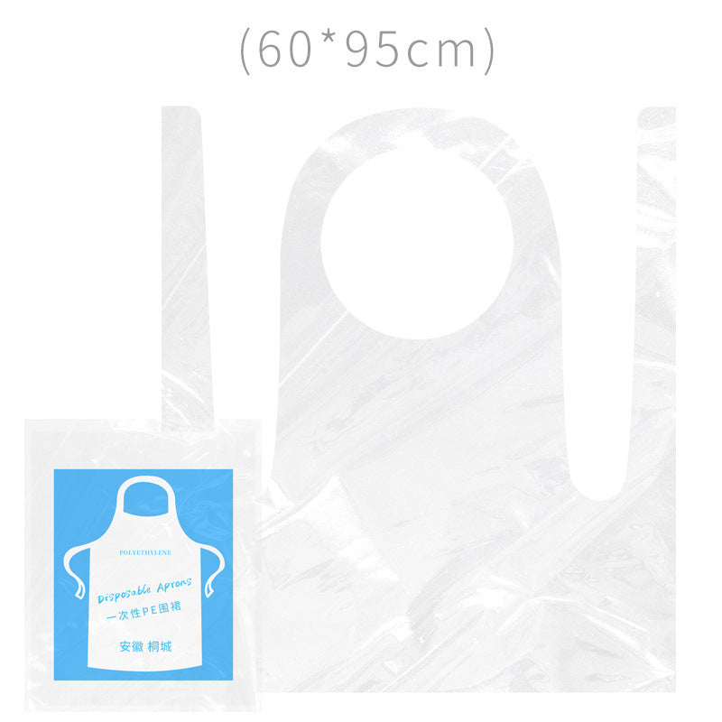 25pcs Children Disposable Painting Anti-Dirty Plastic Transparent Apron