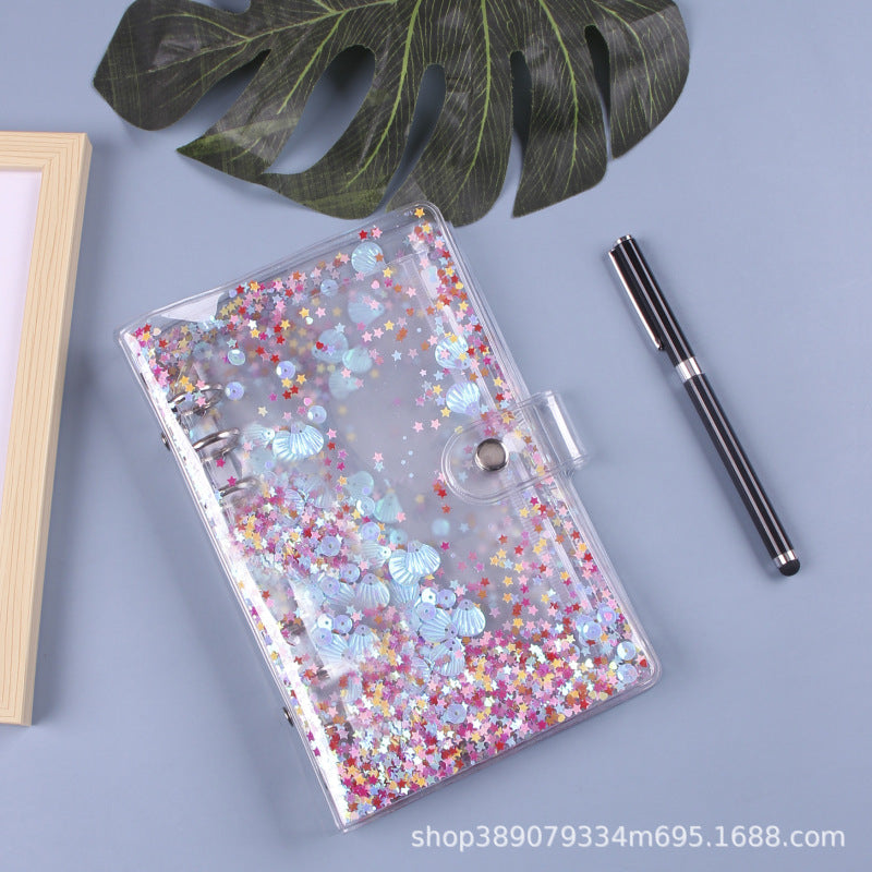 Transparent Creative A6 Binder Zipper Bag Notebook