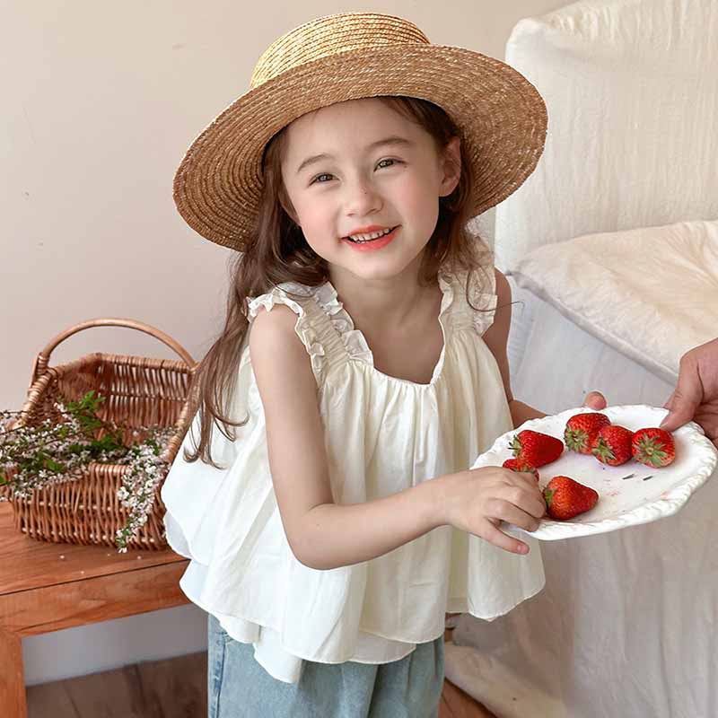 Kids Toddler Big Girls Casual Cute Solid Color Sleeveless Camisole
