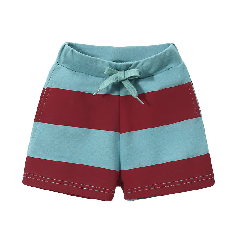 Kids Toddler Boys Girls Casual Cute Stripe Print Shorts