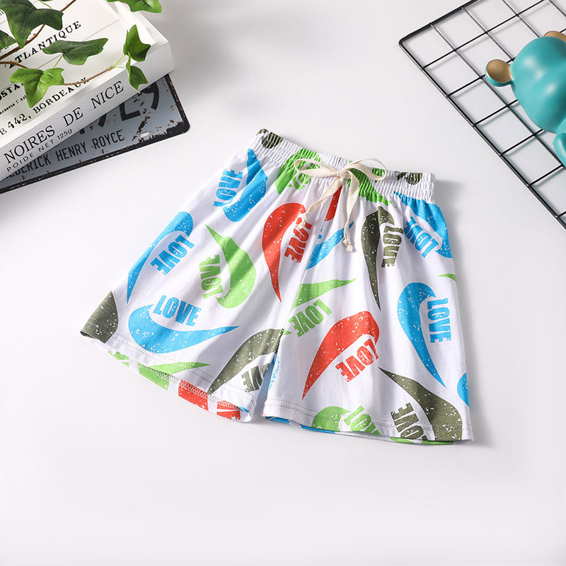 Children Kids Baby Fashion Girls Boys Print Casual Shorts