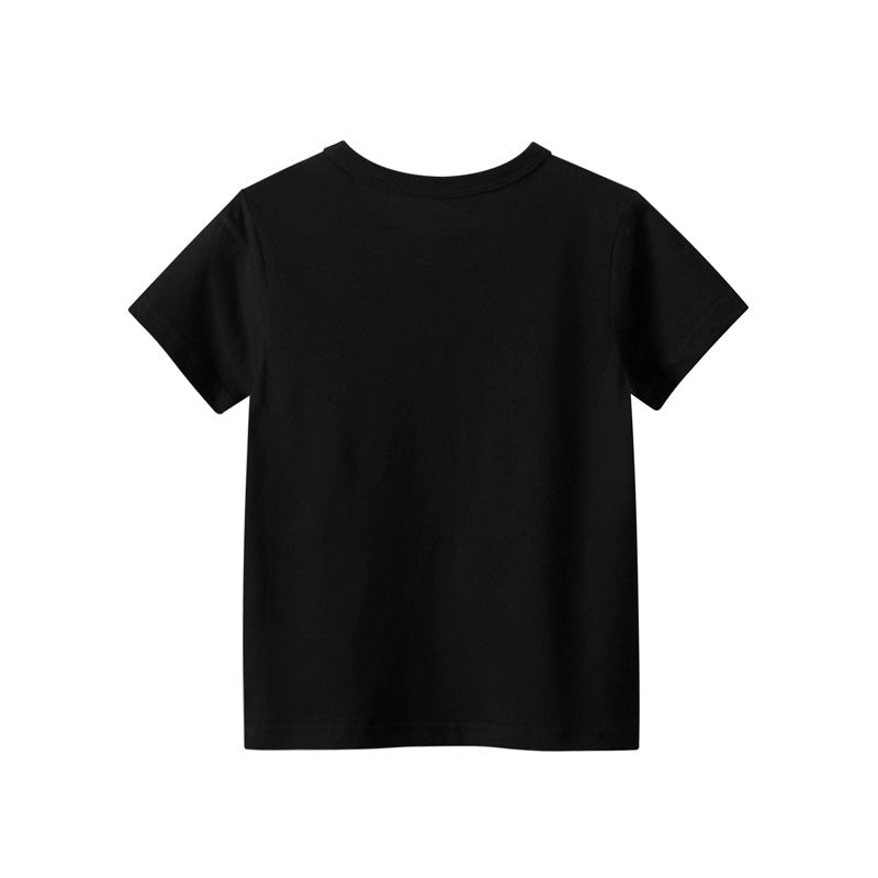 Children Kids Baby Fashion Boys Short Sleeve Letter Print Basic T-Shirt