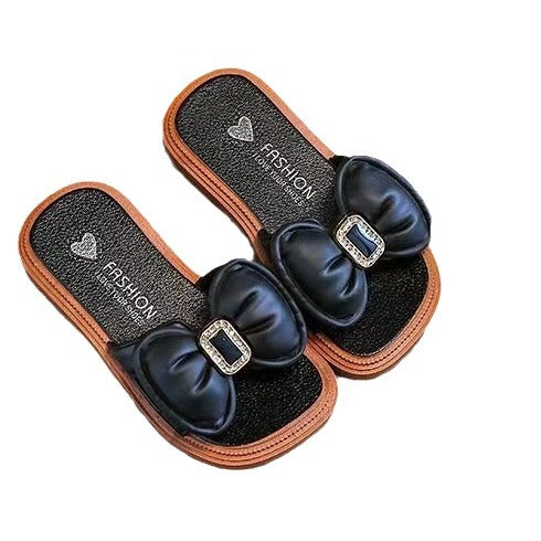 Girls Fashion Bow Slippers
