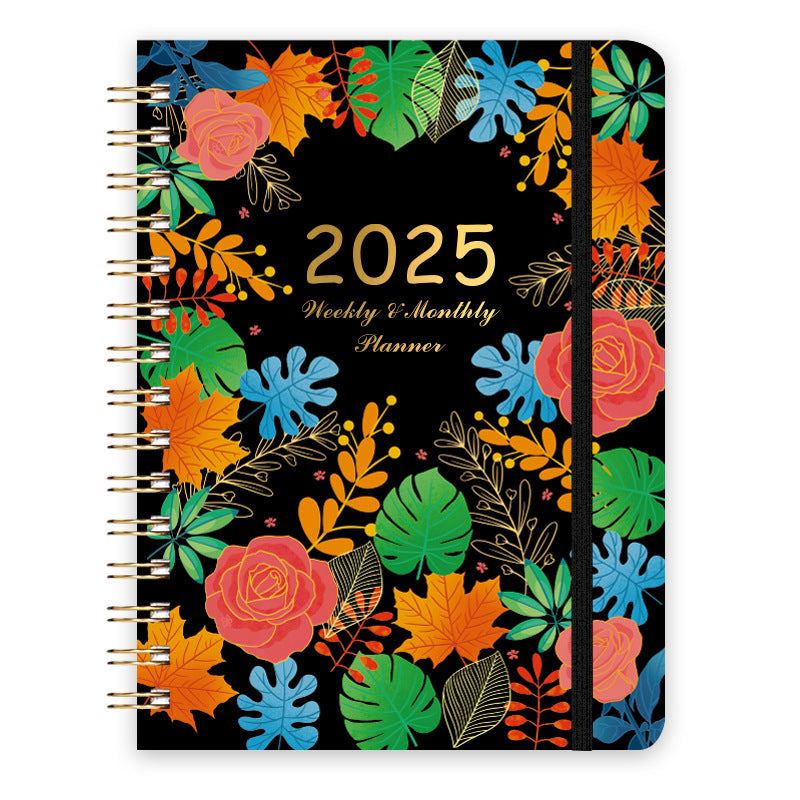 2025 Plant Flower A5 English Coil Notebook