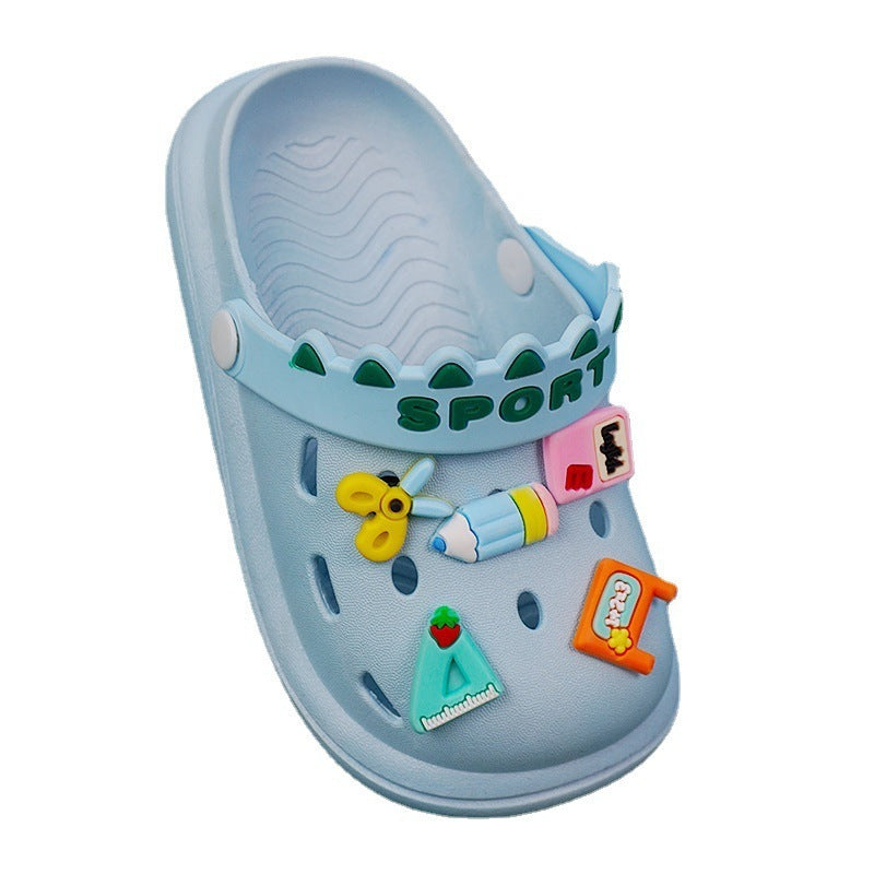 Children Kids Baby Fashion Girls Boys Casual Back To School Pencil Soft Sole Casual Clogs Slippers Shoes