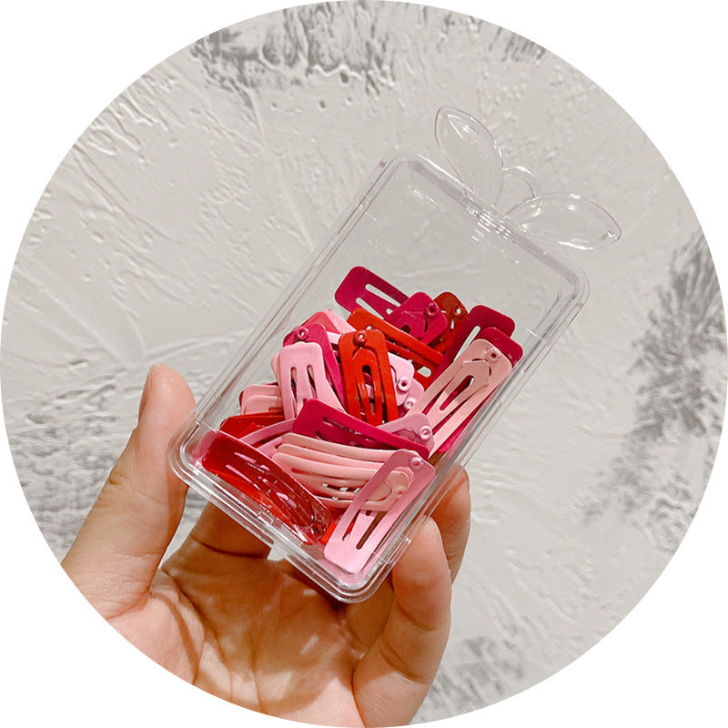 30pieces/set Kids Cute Candy Color Square Teardrop Colorful Hair Clip