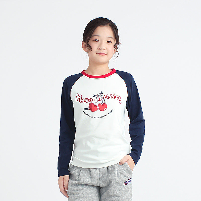 Kids Toddler Big Girls Casual Cute Alphabet Print Long Sleeve T-Shirt