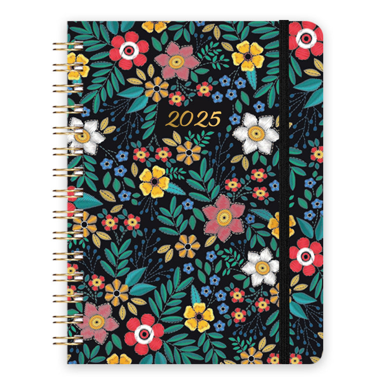 2025 Flower A5 English Coil Notebook