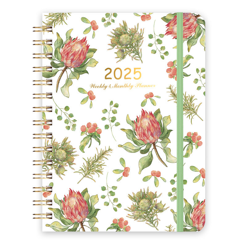 2025 Plant Flower A5 English Coil Notebook