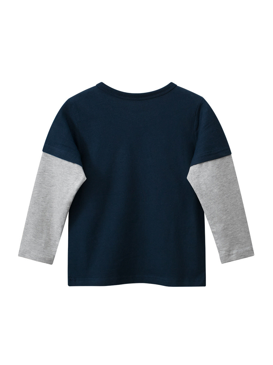 Kids Toddler Boys Casual Cute Alphabet Dinosaur Print Long Sleeve T-Shirt