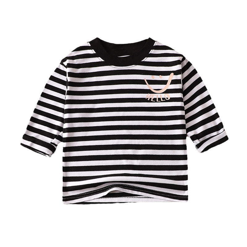 Kids Toddler Big Boys Girls Fashion Casual Cute Cartoon Animal Pattern Long Sleeve Round Neck T-Shirt