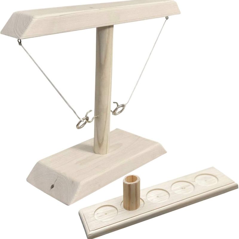 Wooden Throwing Game Hook And Shoot Interactive Game Desktop Ring Toss Toy